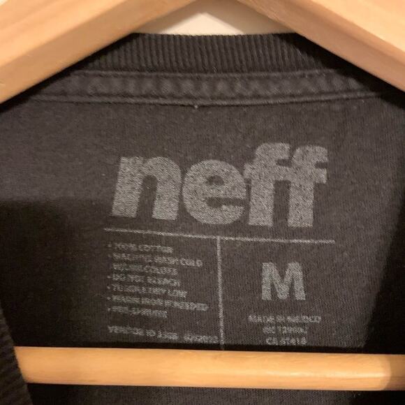 NEFF black tee w leopard print. Snow and skate! - Picture 2 of 3